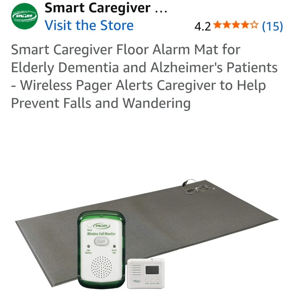 Green Wireless Fall Monitor with Gray Mat